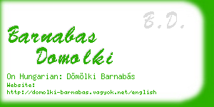 barnabas domolki business card