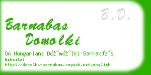 barnabas domolki business card